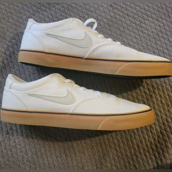 Nike Men's SB Chron 2 White & Brown Skate Shoes, EUC, Size 11 - Picture 8 of 14